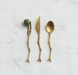 Appetizer Utensils with Twig Shaped Handles