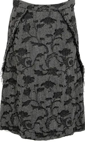 A/T (ATSURO TAYAMA) A/T JAPAN. Grey Flower Jacquard Skirt
