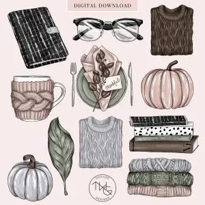 Autumnal Clipart   Pattern Bundle