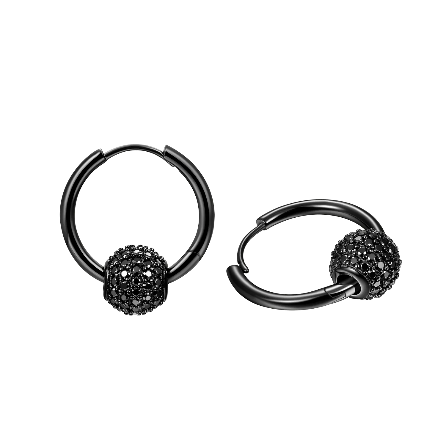 Ball Hoop Earrings - Pair