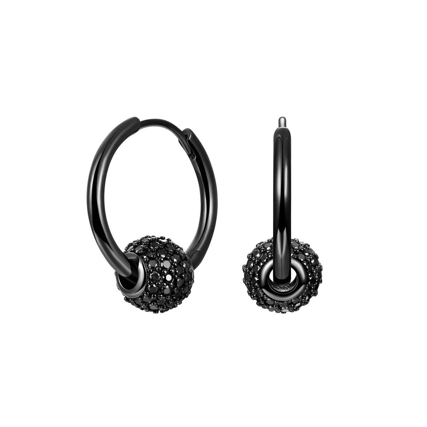 Ball Hoop Earrings - Pair