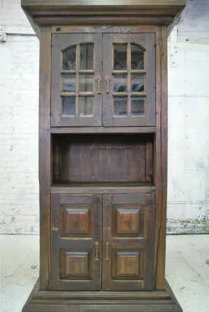 Barn Wood Hutch - Partial Glass Display