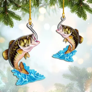 Bass Fishing Shaped Ornament - 1220