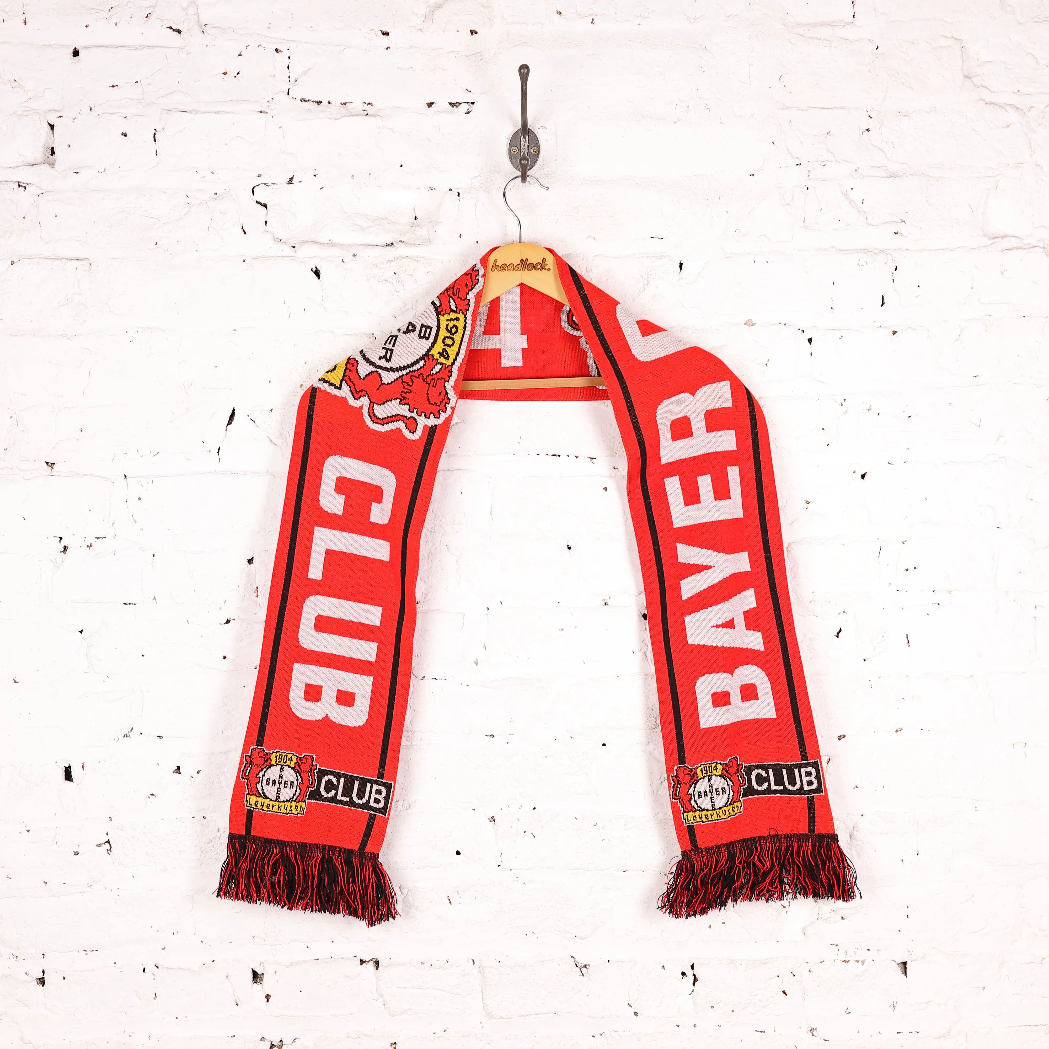 Bayer Leverkusen Football Scarf- Red - One Size