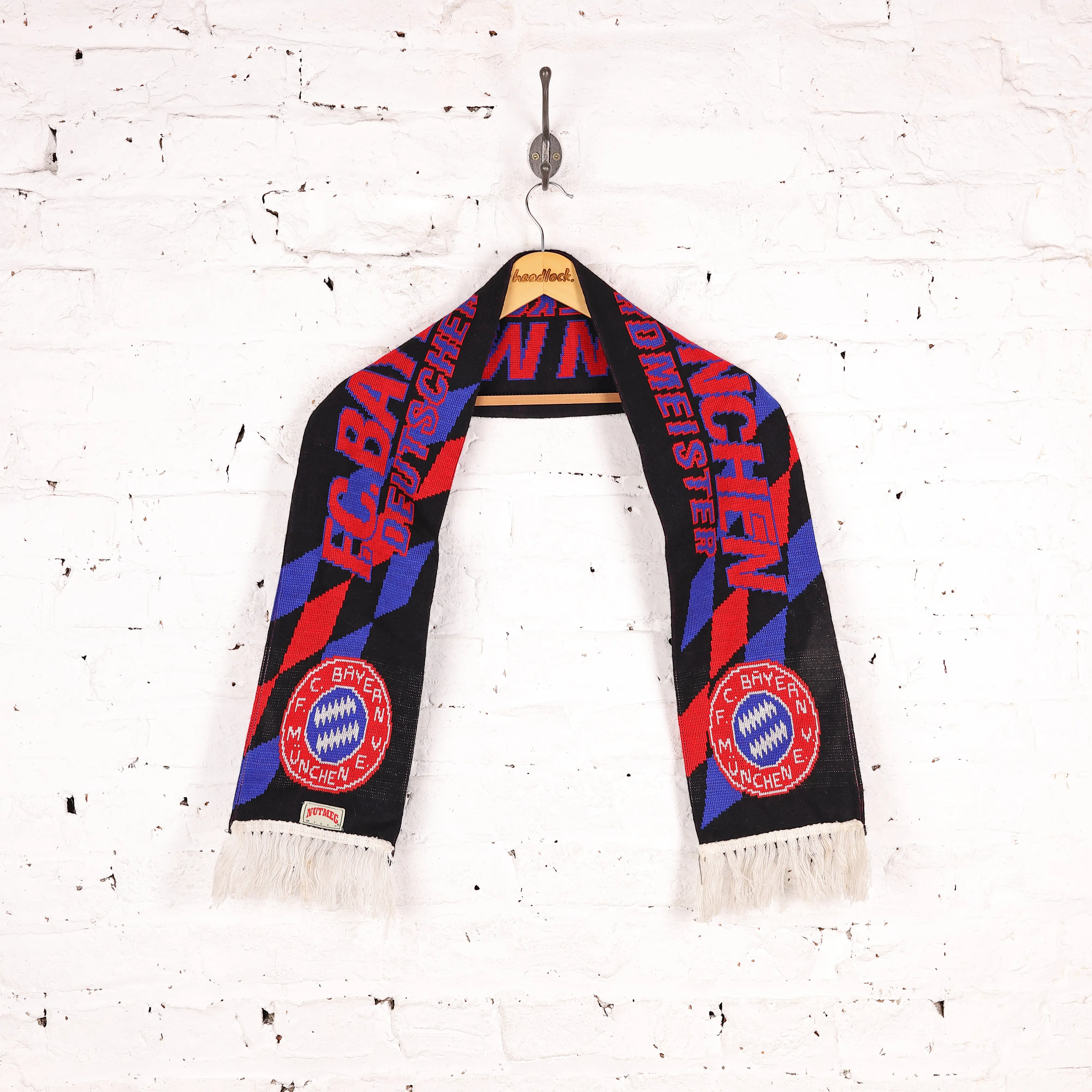 Bayern Munich 90s Football Scarf - Black - One Size