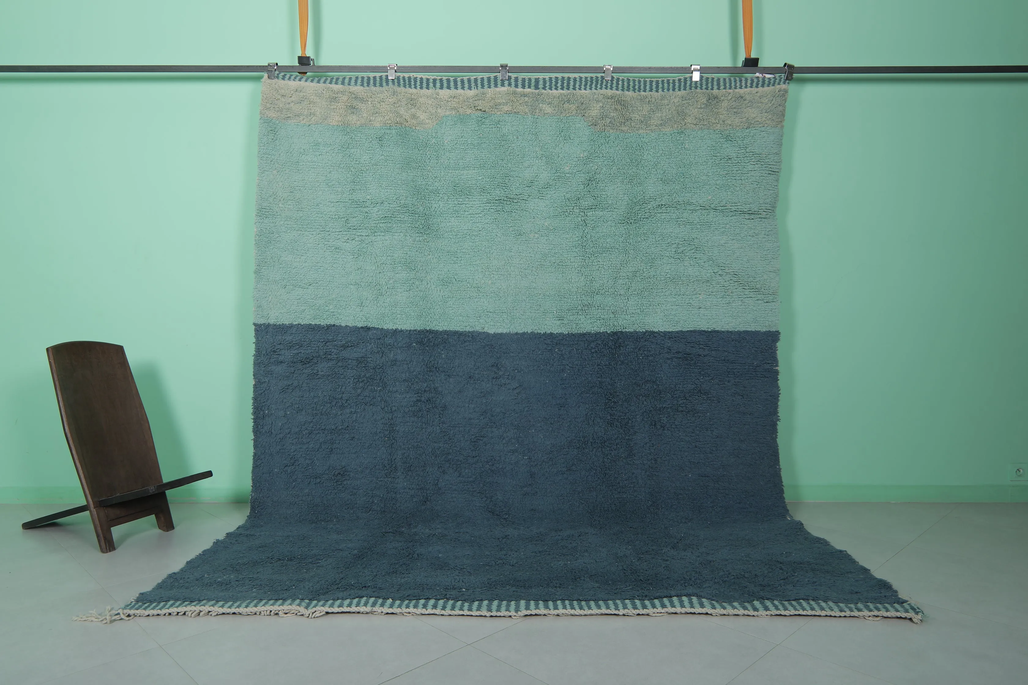 Beni Ourain Rug - 8 x 9.8 Feet | Moroccan Wool Blend