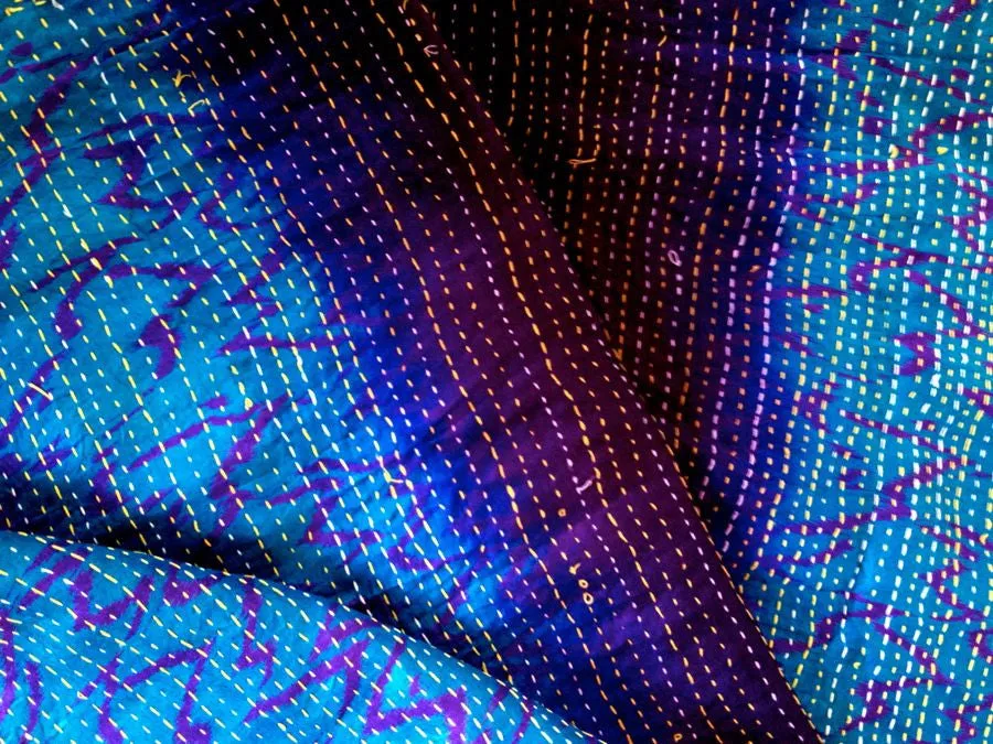 Blue Jeans Sari Vintage Scarf