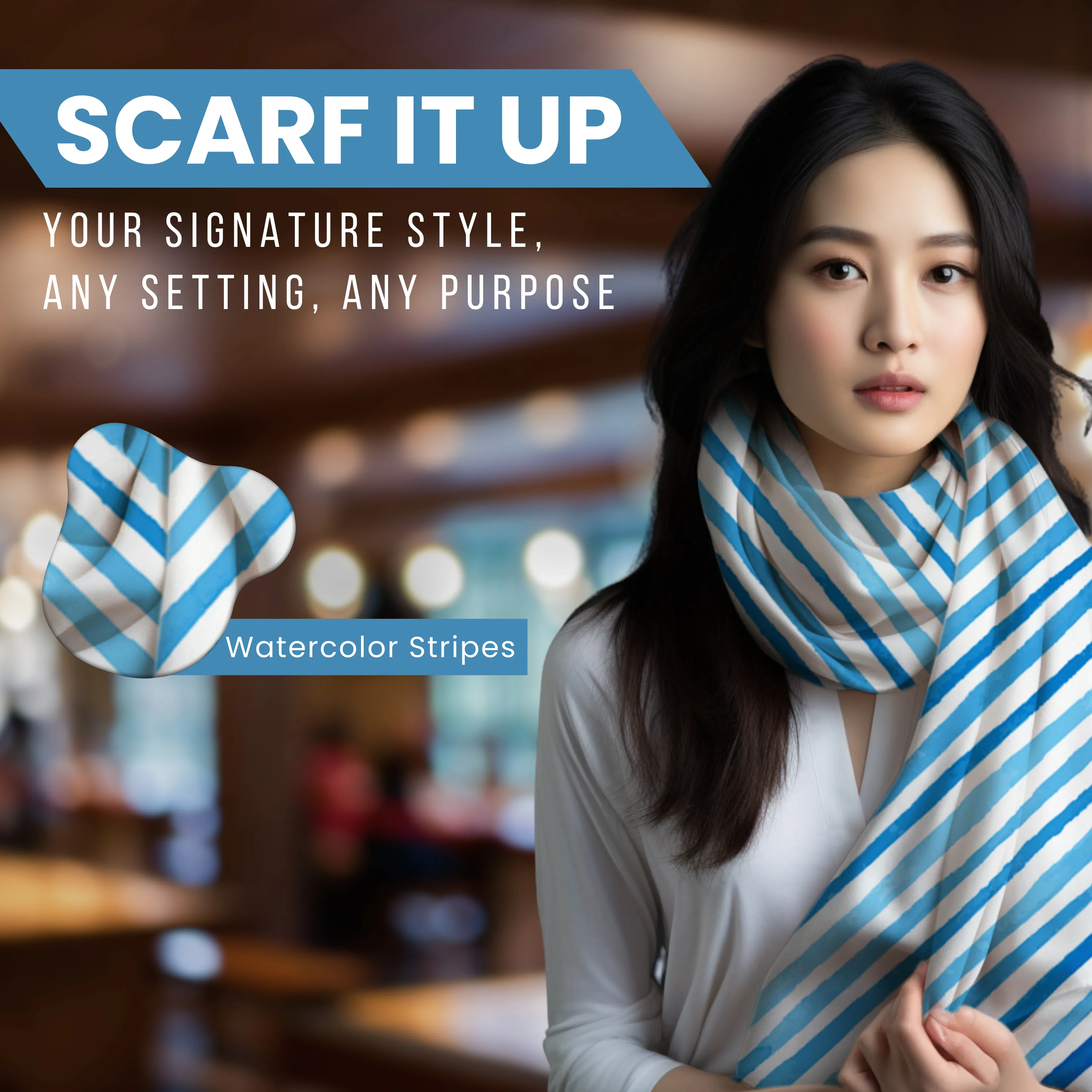 Bluhen Scarf - Hampton Stripe