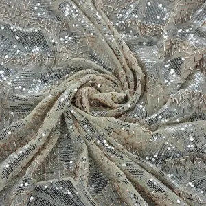 Bonang Sequin Nude Silver 150cm