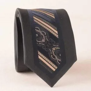 Bridegroom Stripe Texture Jacquard Neck Tie - Khaki