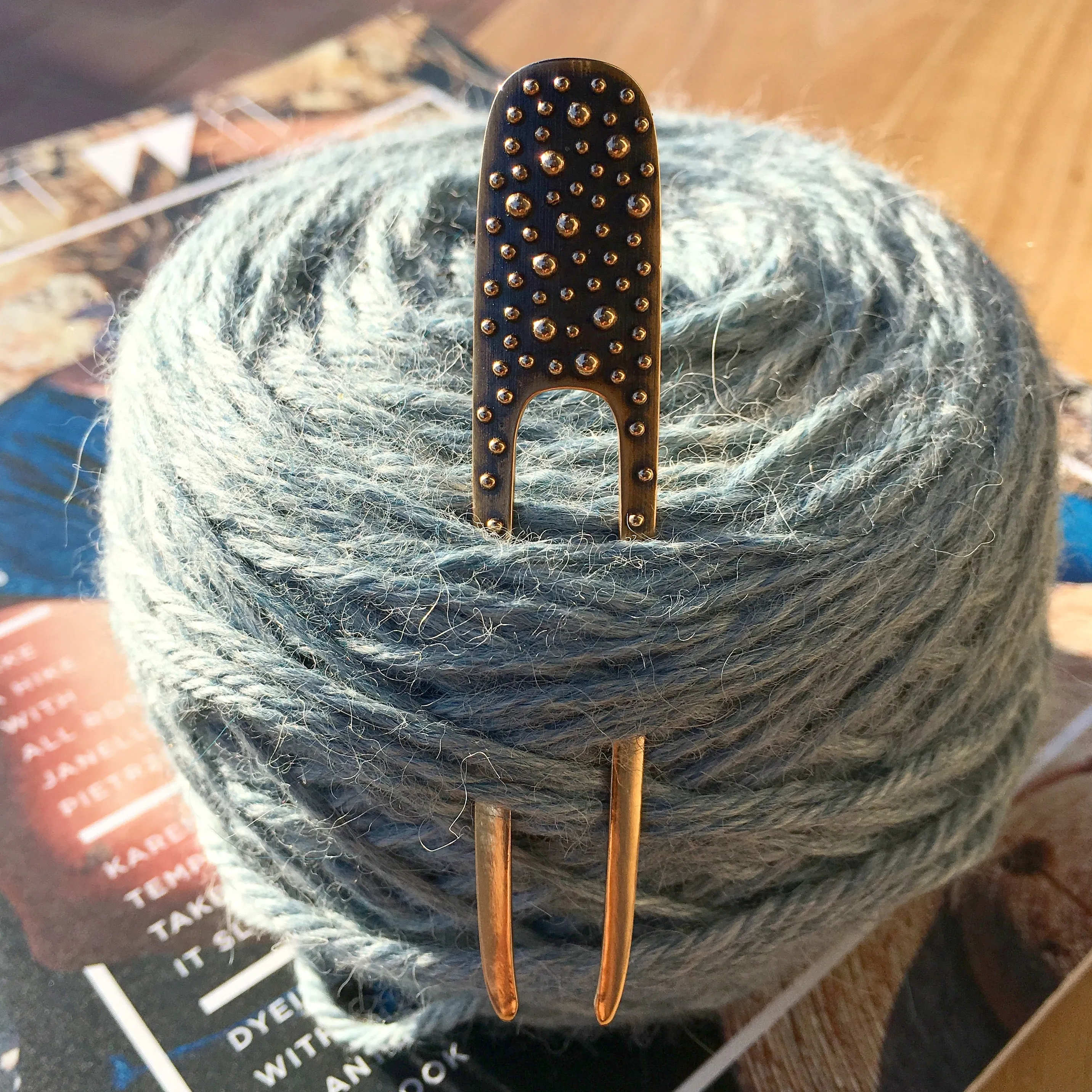 Bronze Porterness Demi-Sec Shawl Pin/Fork