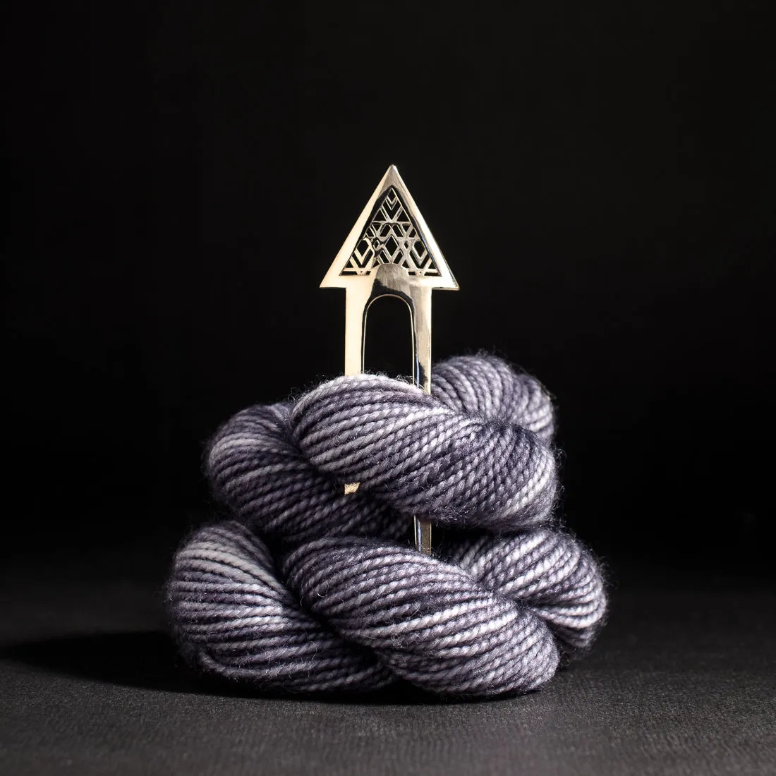 Bronze Triangle Shawl Pin For Handmade Fiber Garments