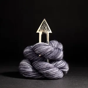 Bronze Triangle Shawl Pin For Handmade Fiber Garments