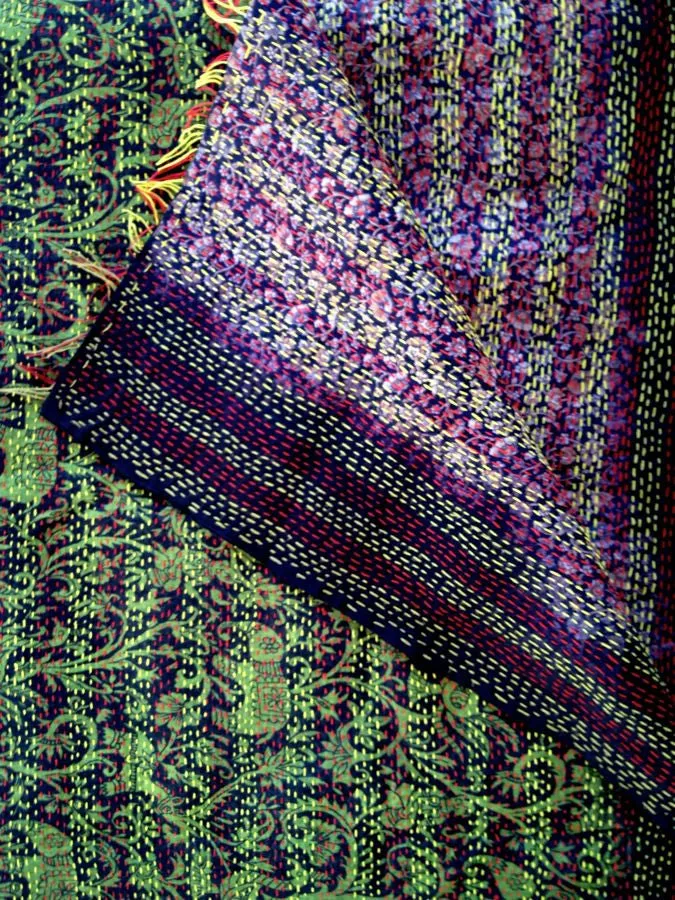 Brown ,Burgundy ,Yellow ,Red Vintage Scarf