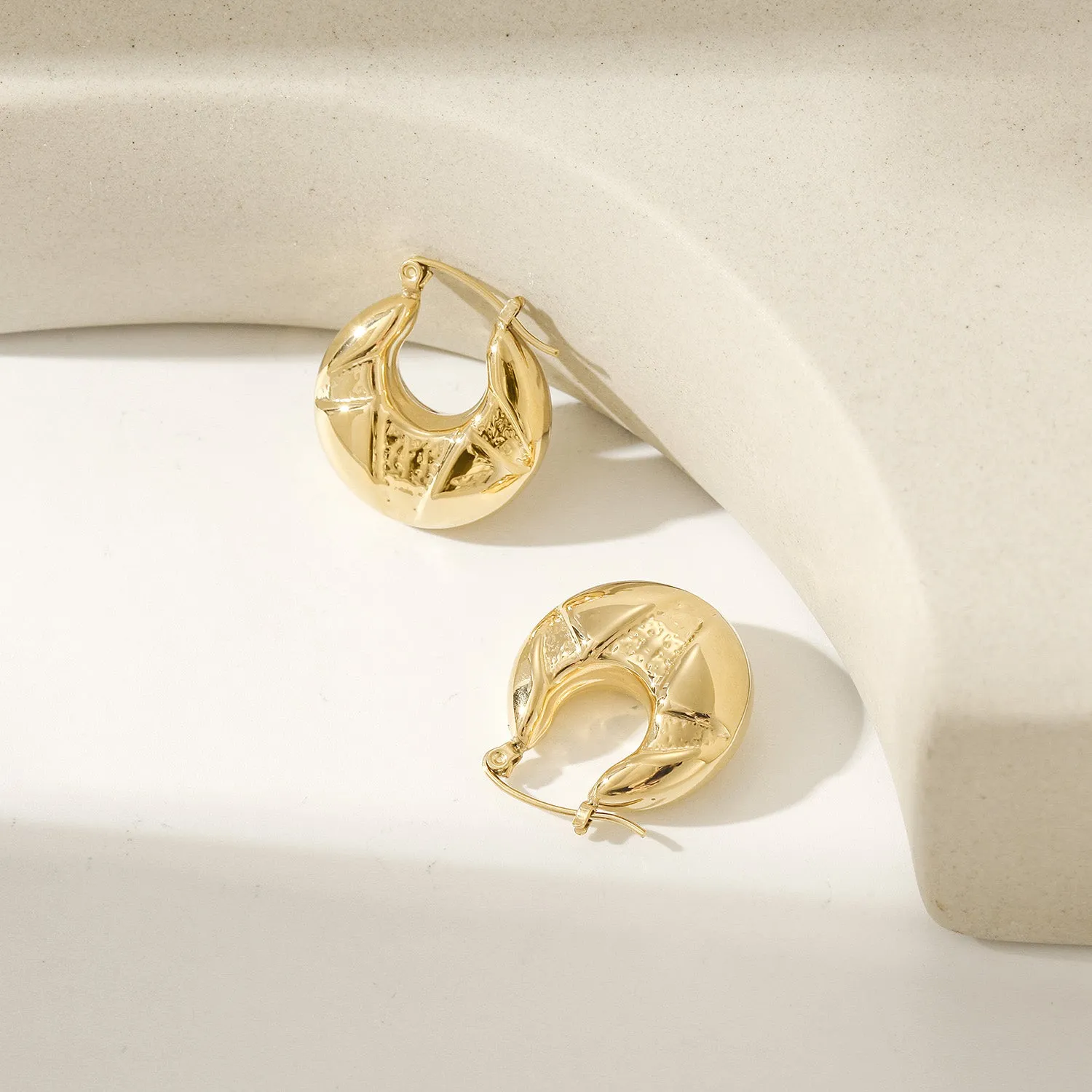 C-shaped creative earrings-SCE498STGC
