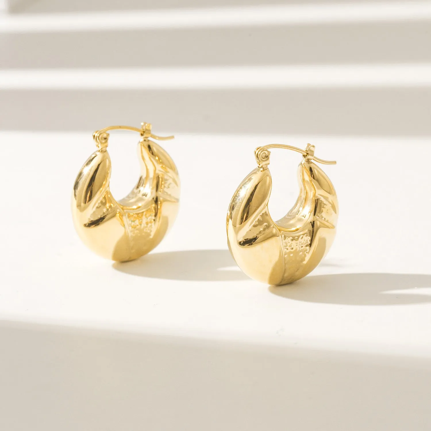 C-shaped creative earrings-SCE498STGC
