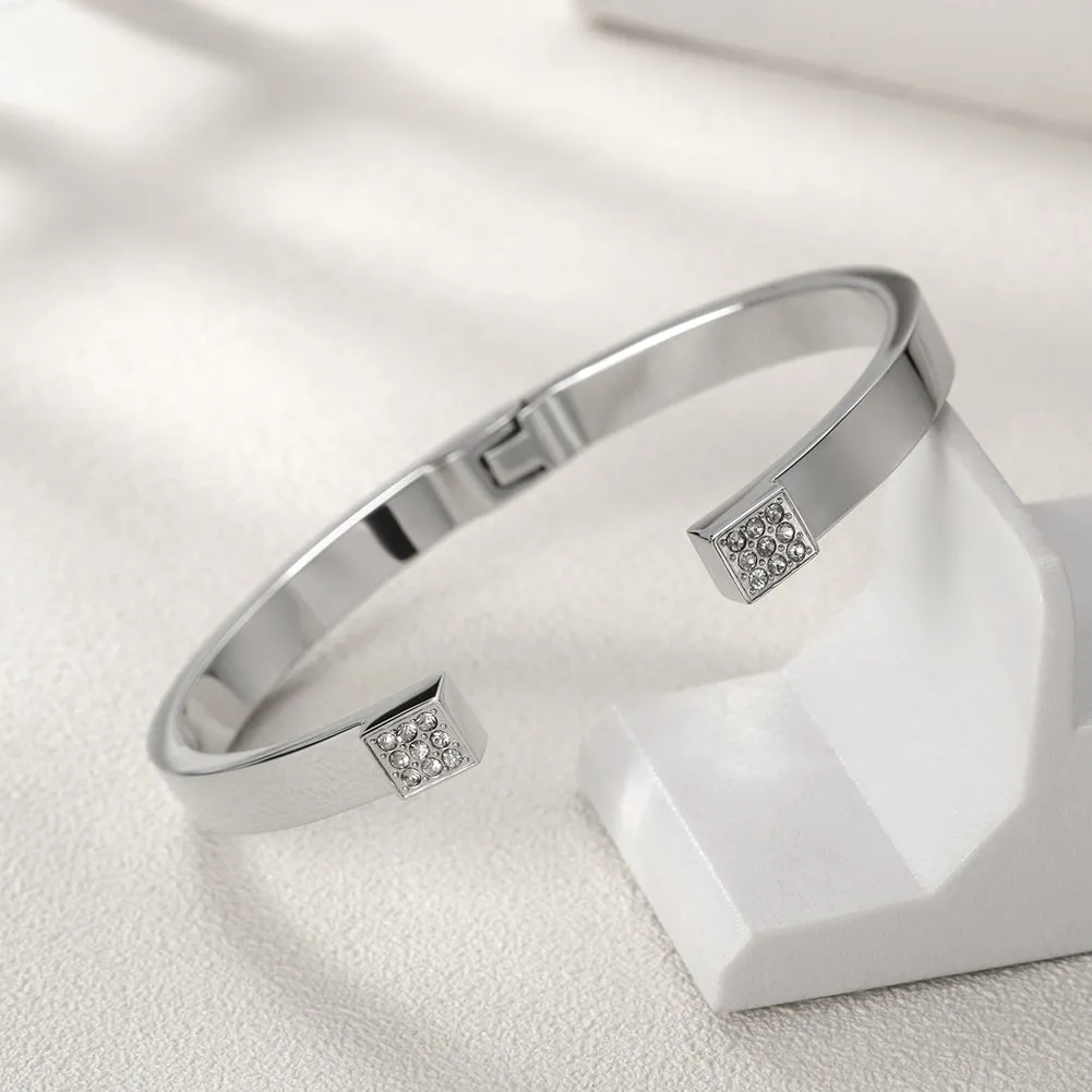 C-shaped Creative Smooth Bracelet-NSB1582ST