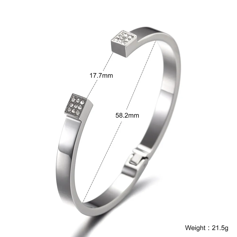 C-shaped Creative Smooth Bracelet-NSB1582ST