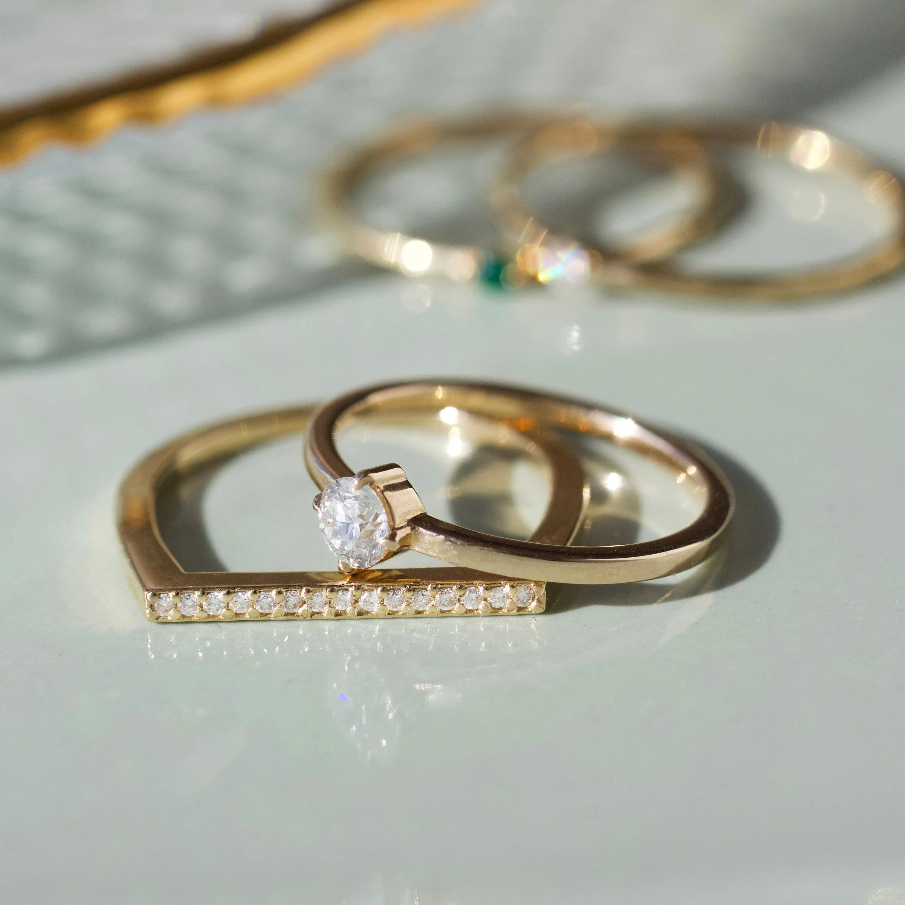 Camille Brilliant Cut Solitaire Diamond Ring