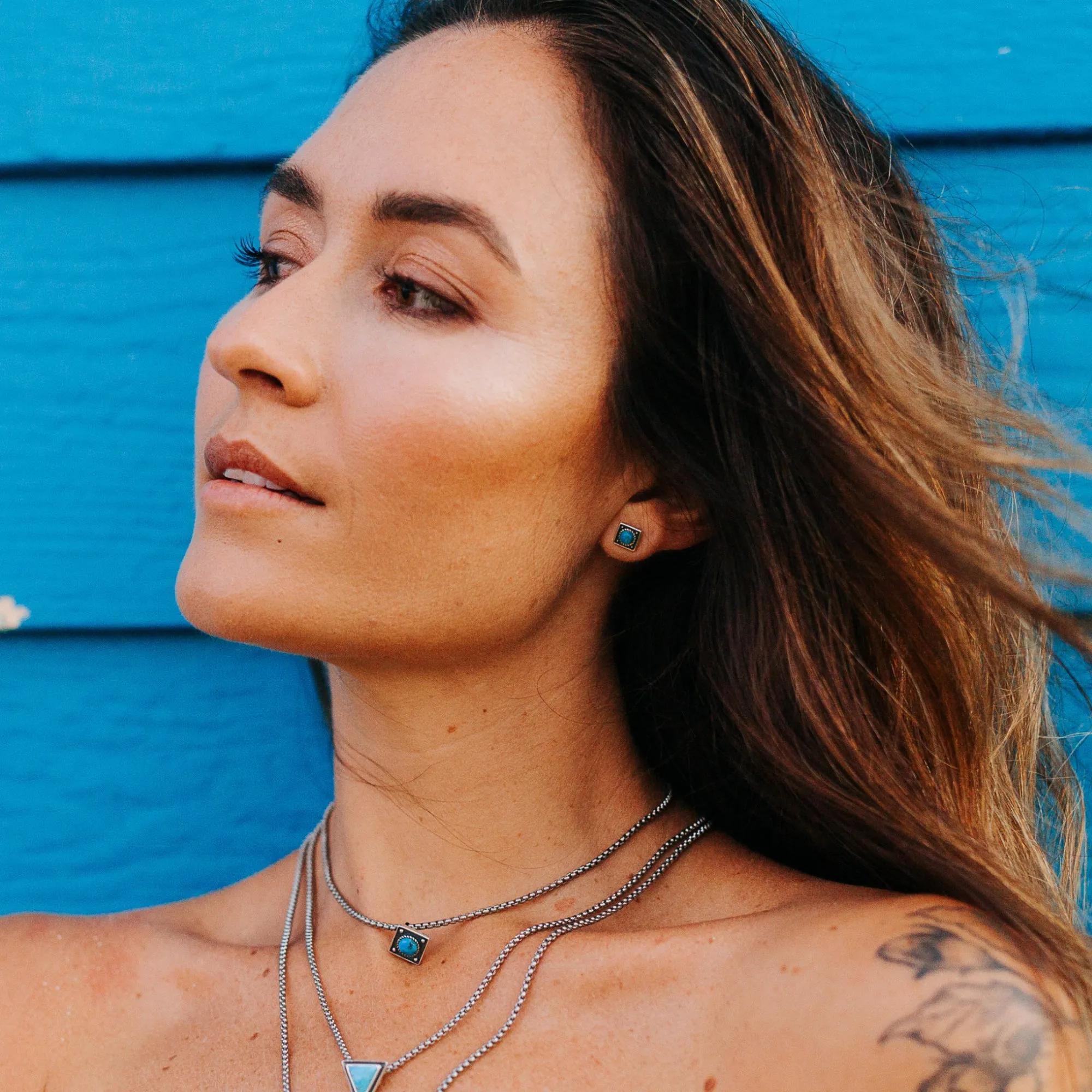 Catalina Turquoise Stud Earrings