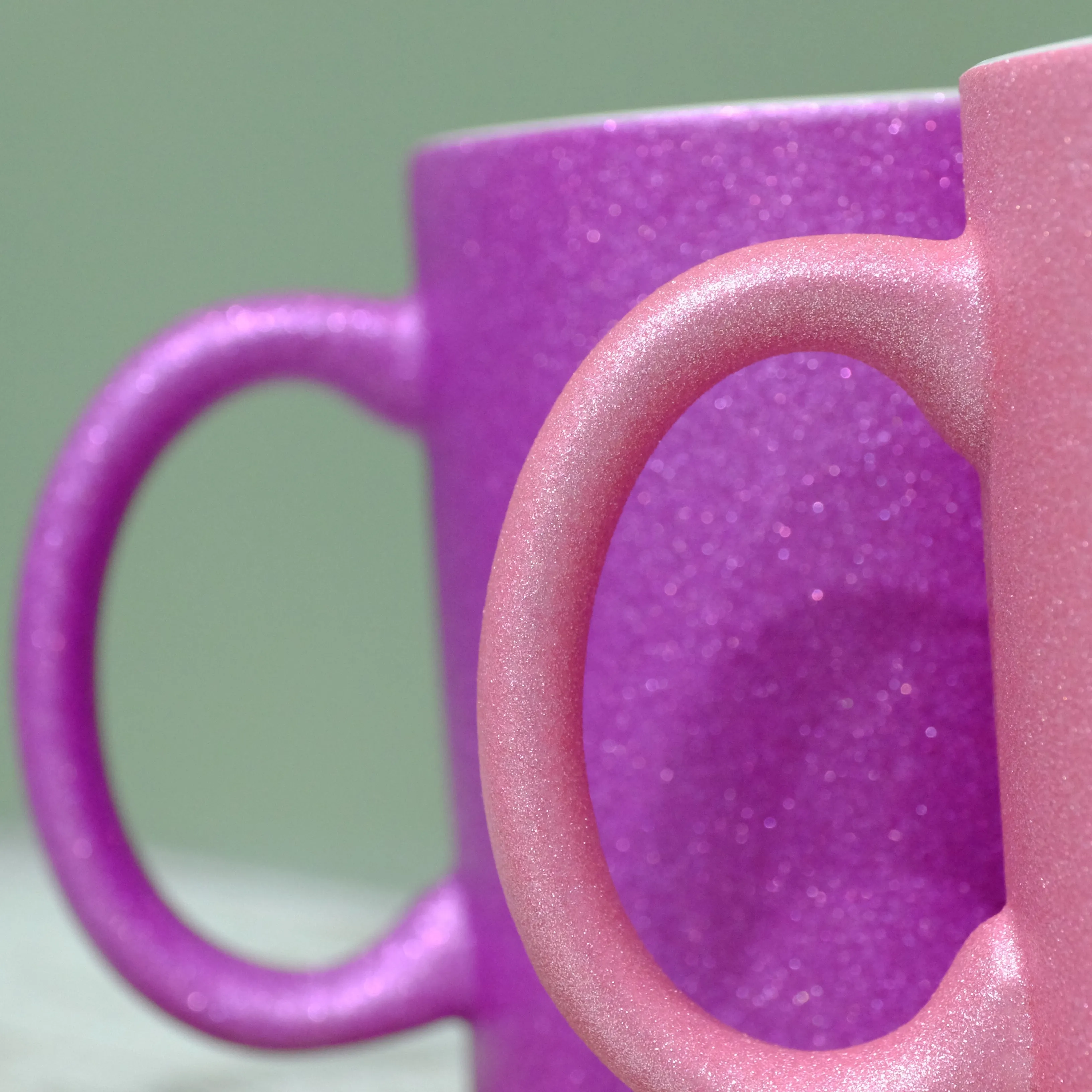 Ceramic Glitter coffee mug 325ml - does running out of fucks count as cardio