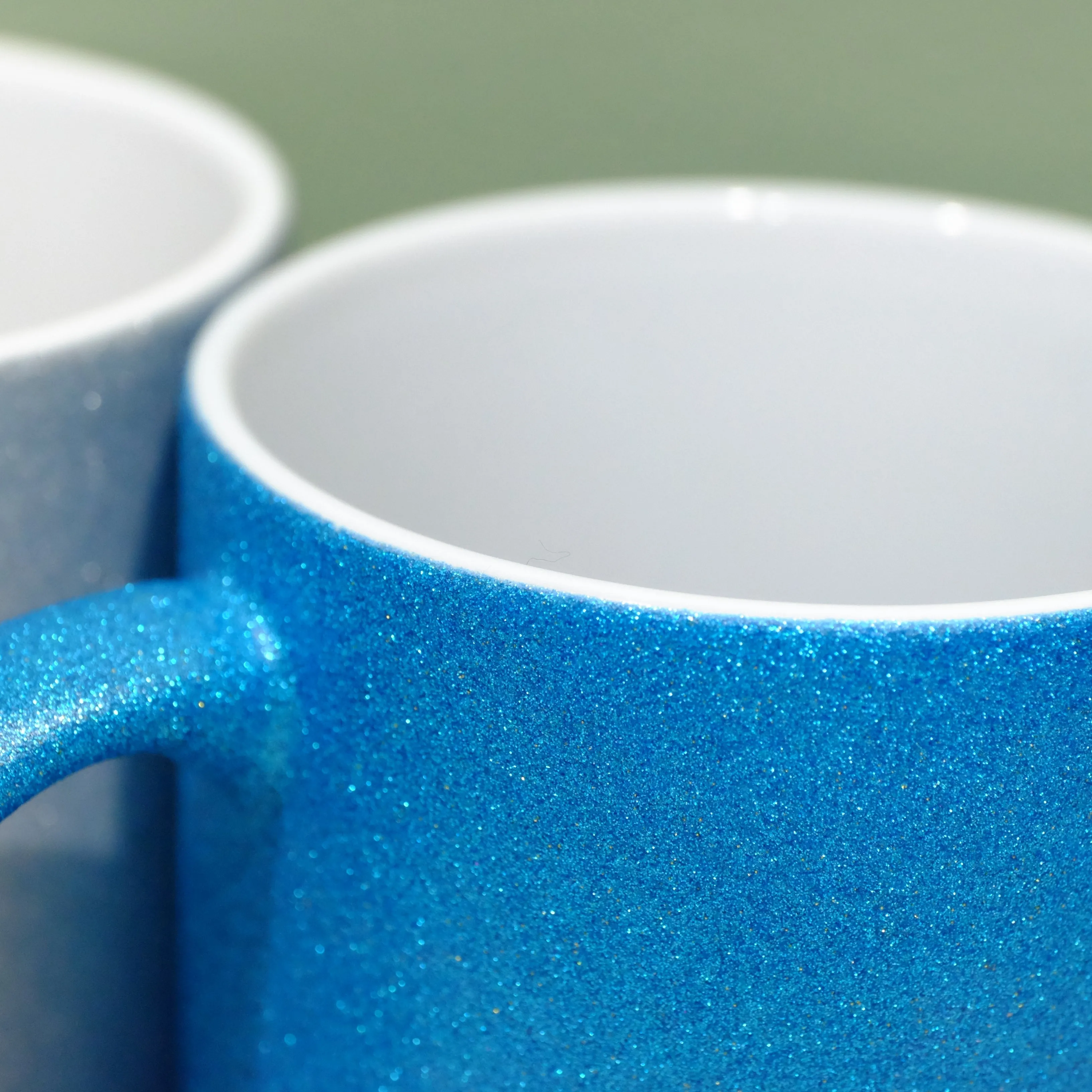 Ceramic Glitter coffee mug 325ml - does running out of fucks count as cardio