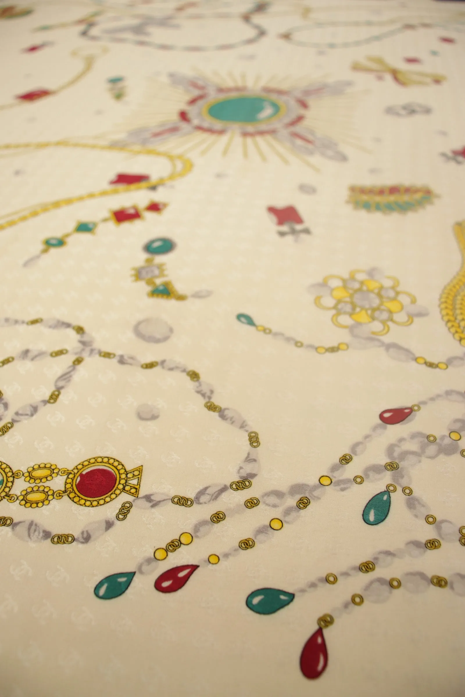 Chanel Silk Diamond Jewels Scarf*