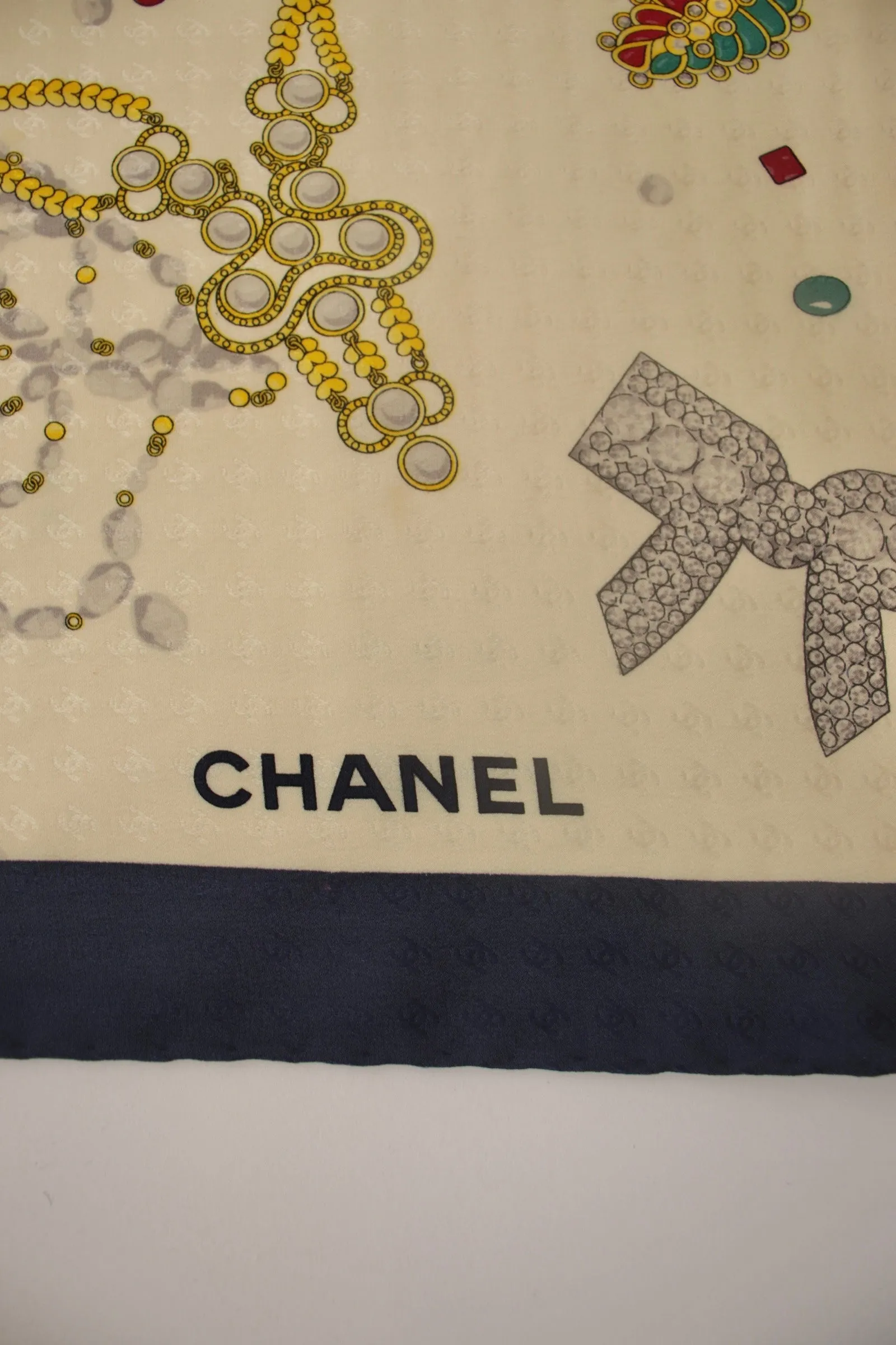 Chanel Silk Diamond Jewels Scarf*