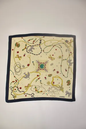 Chanel Silk Diamond Jewels Scarf*