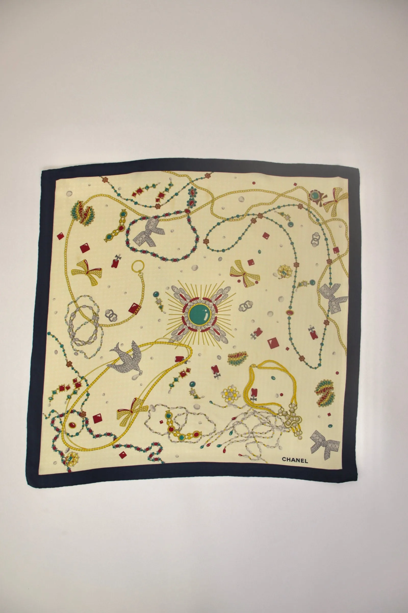 Chanel Silk Diamond Jewels Scarf*