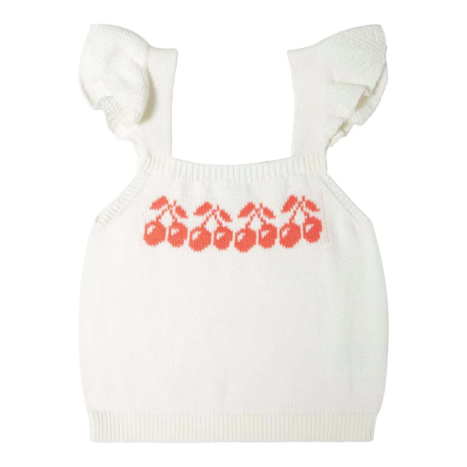 Cherries Jacquard Knit Tank Top