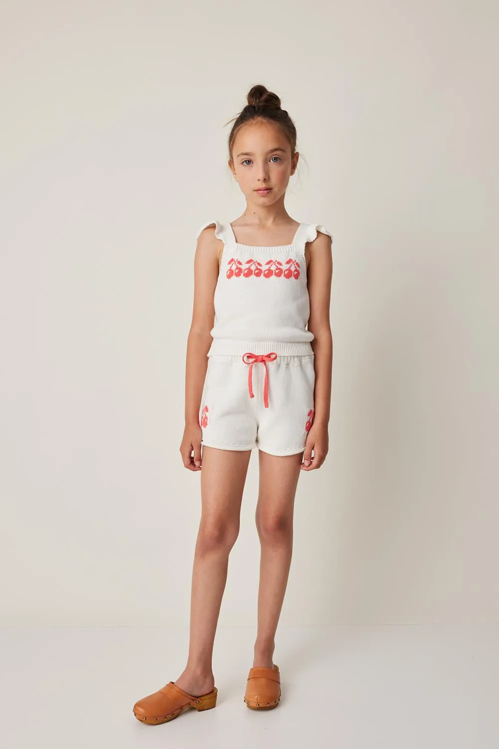 Cherries Jacquard Knit Tank Top