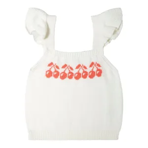 Cherries Jacquard Knit Tank Top