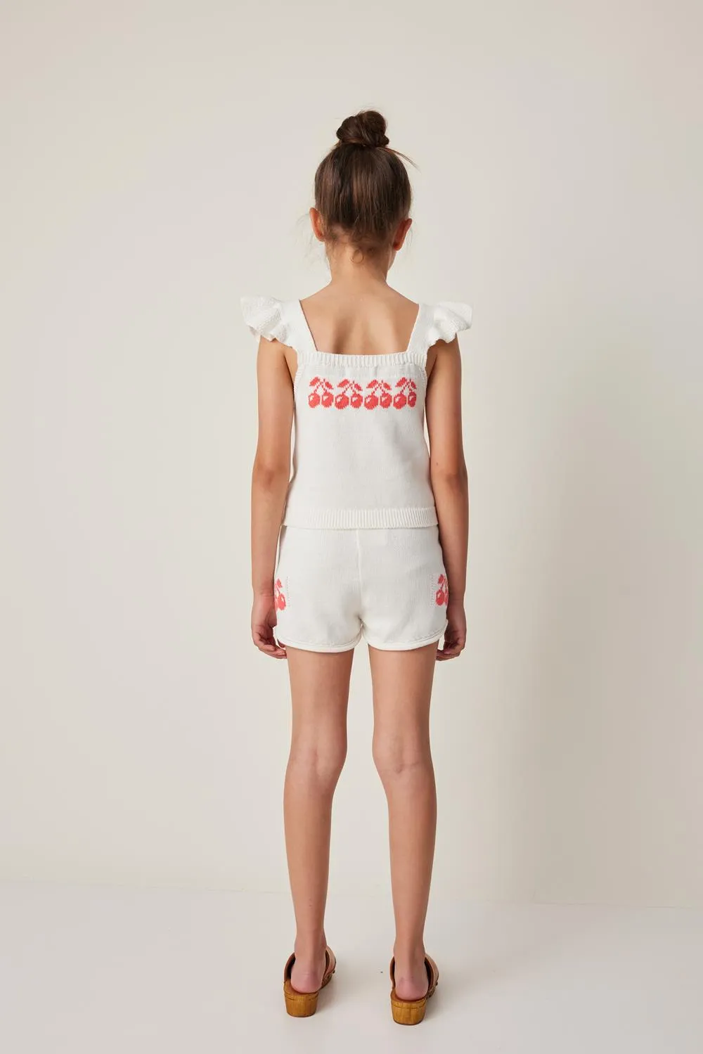 Cherries Jacquard Knit Tank Top