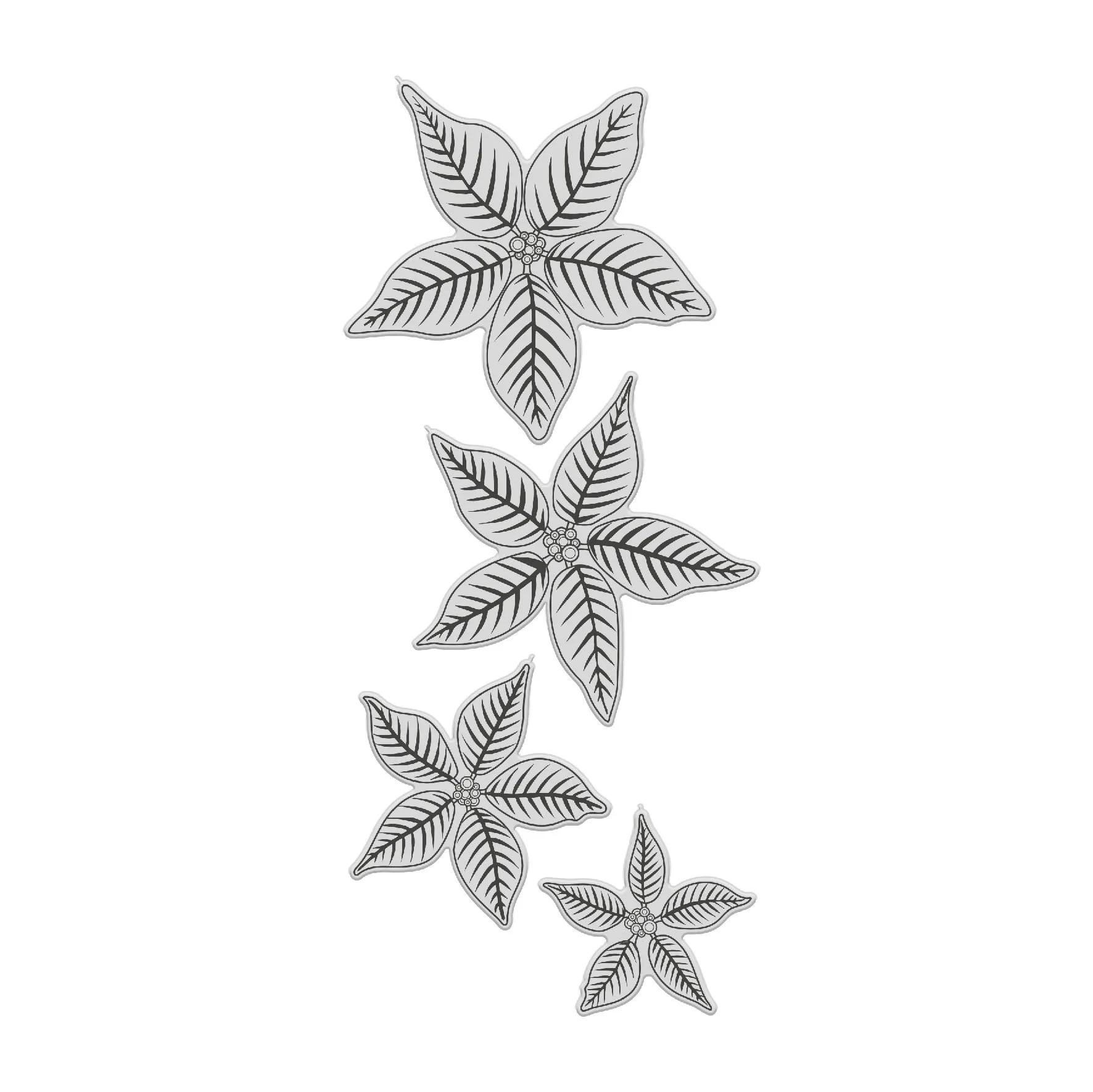 Chloes Creative Cards Die & Stamp Set - Christmas Poinsettia
