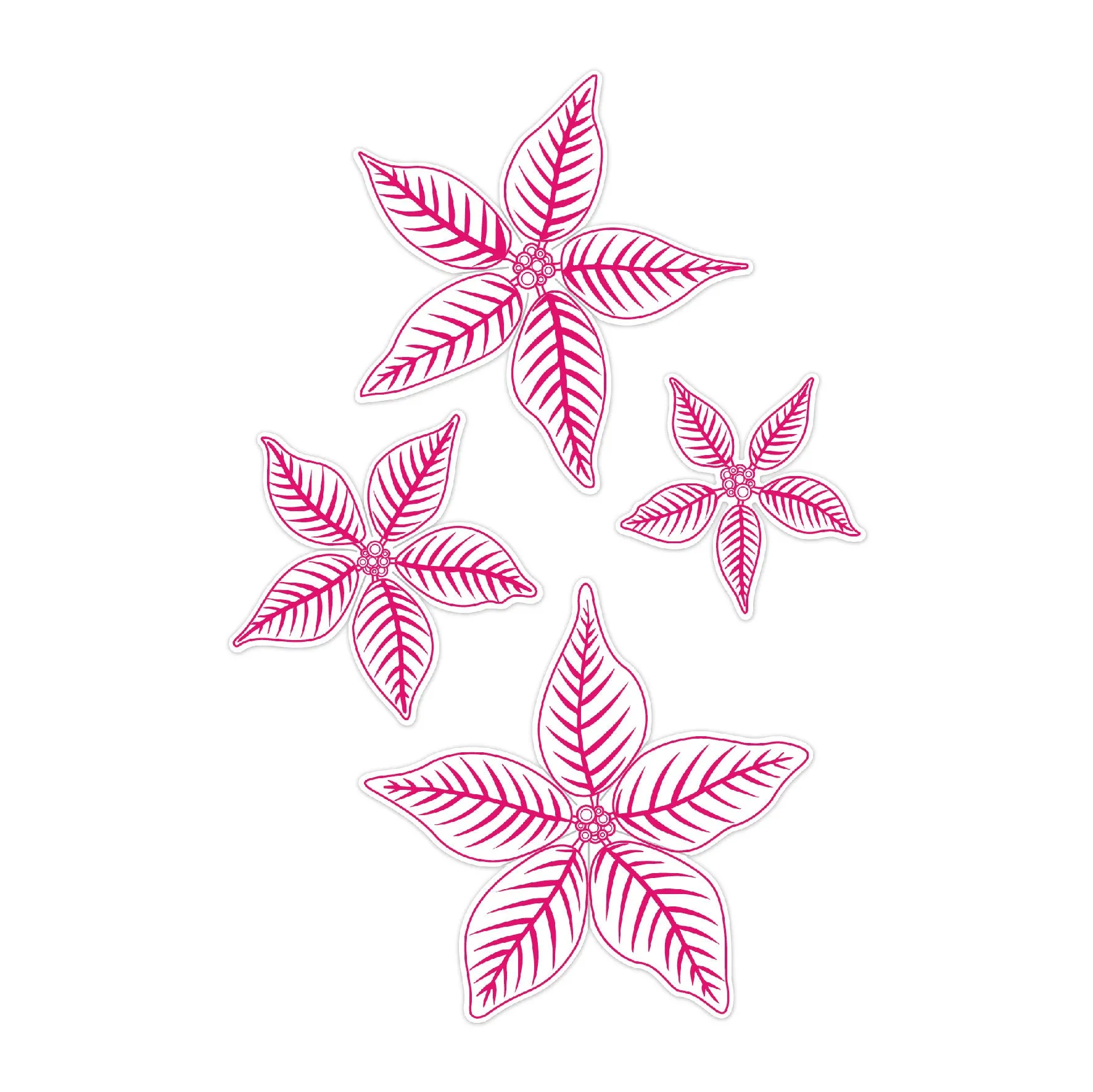 Chloes Creative Cards Die & Stamp Set - Christmas Poinsettia