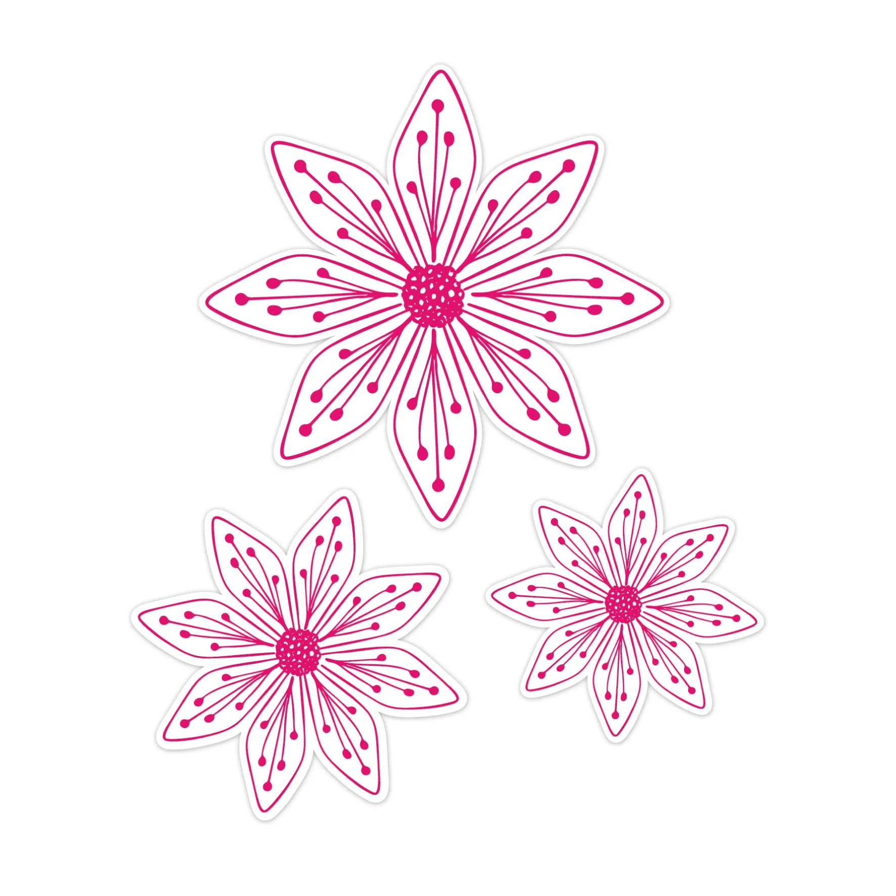 Chloes Creative Cards Die & Stamp Set - Clematis Flower