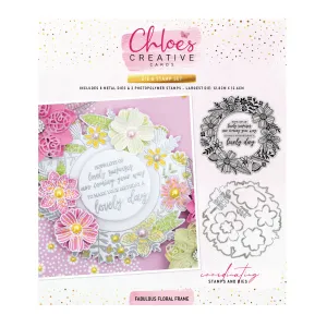 Chloes Creative Cards Die & Stamp Set - Fabulous Floral Frame