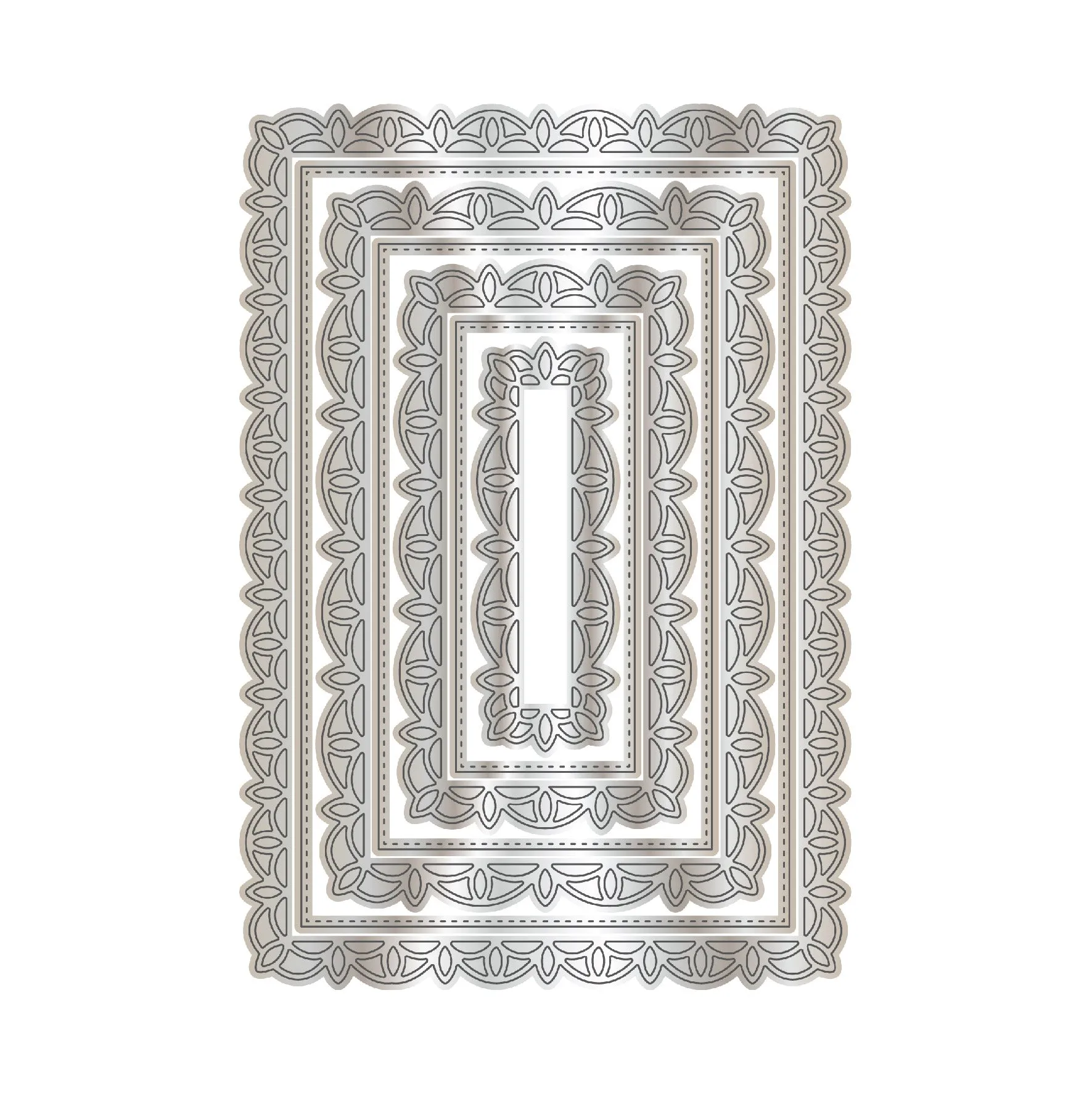 Chloes Creative Cards Metal Die Set - 5x7 Decorative Rectangle
