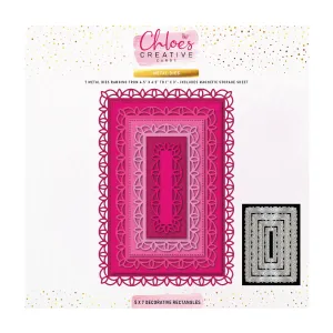 Chloes Creative Cards Metal Die Set - 5x7 Decorative Rectangle