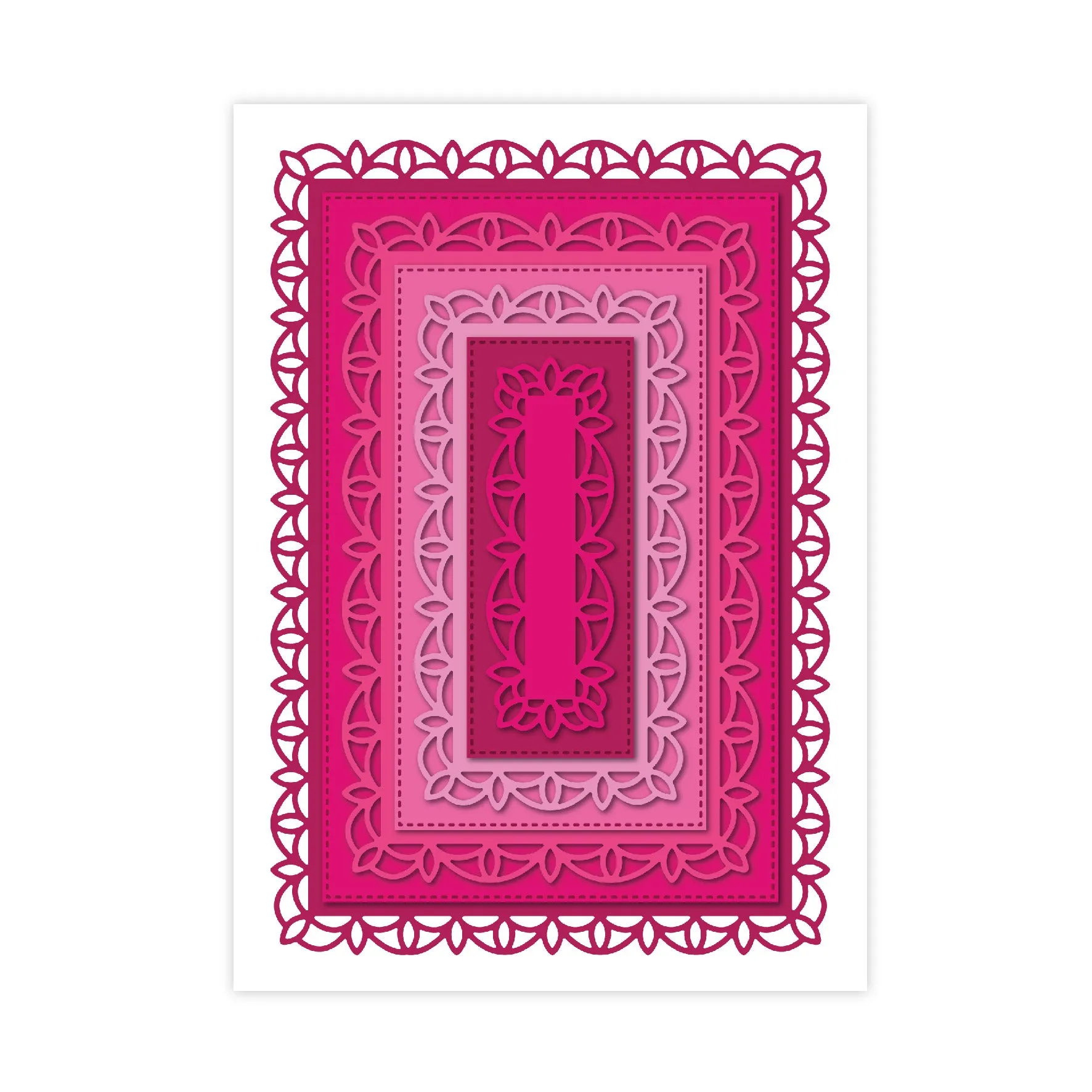Chloes Creative Cards Metal Die Set - 5x7 Decorative Rectangle