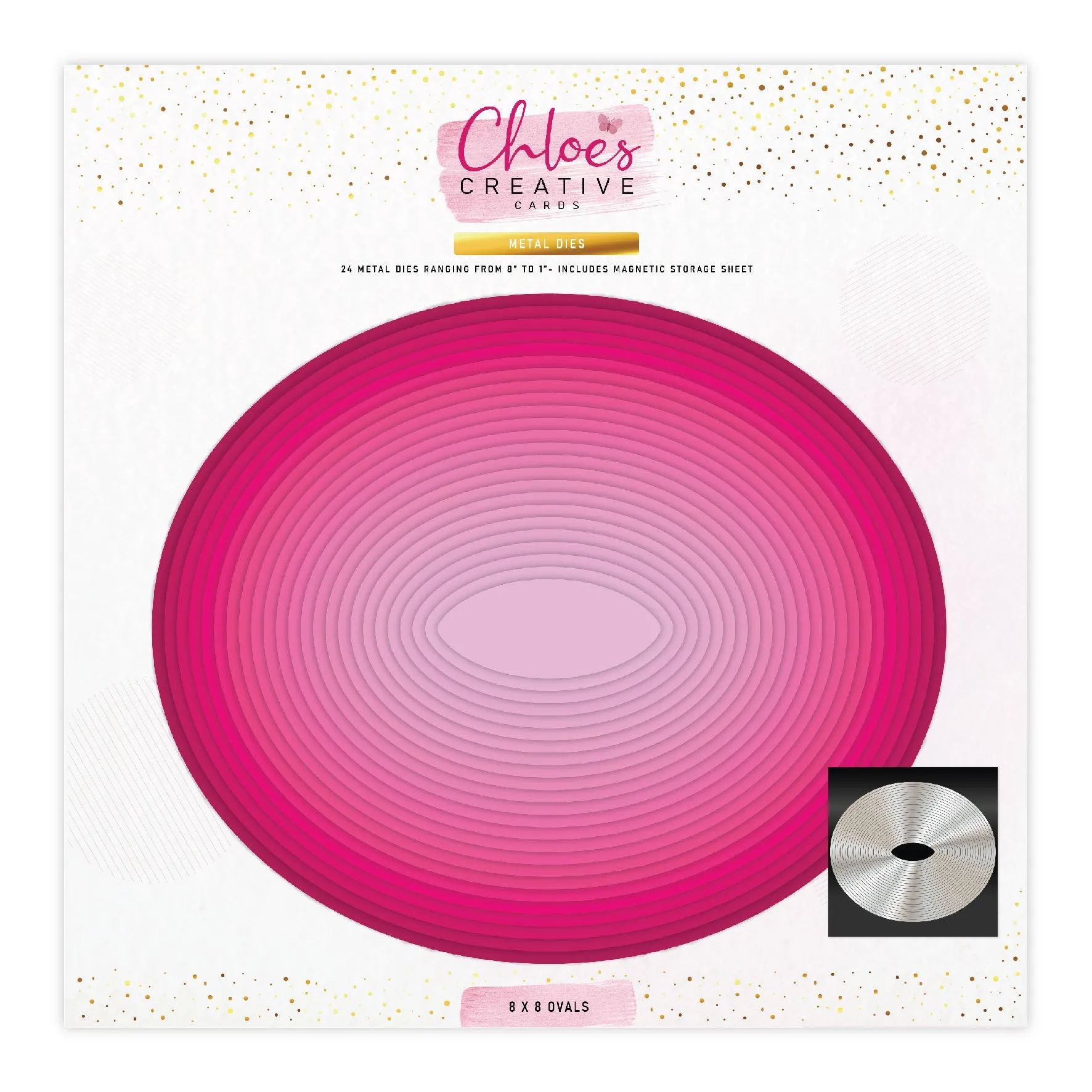 Chloes Creative Cards Metal Die Set - 8 x 8 Basic Ovals