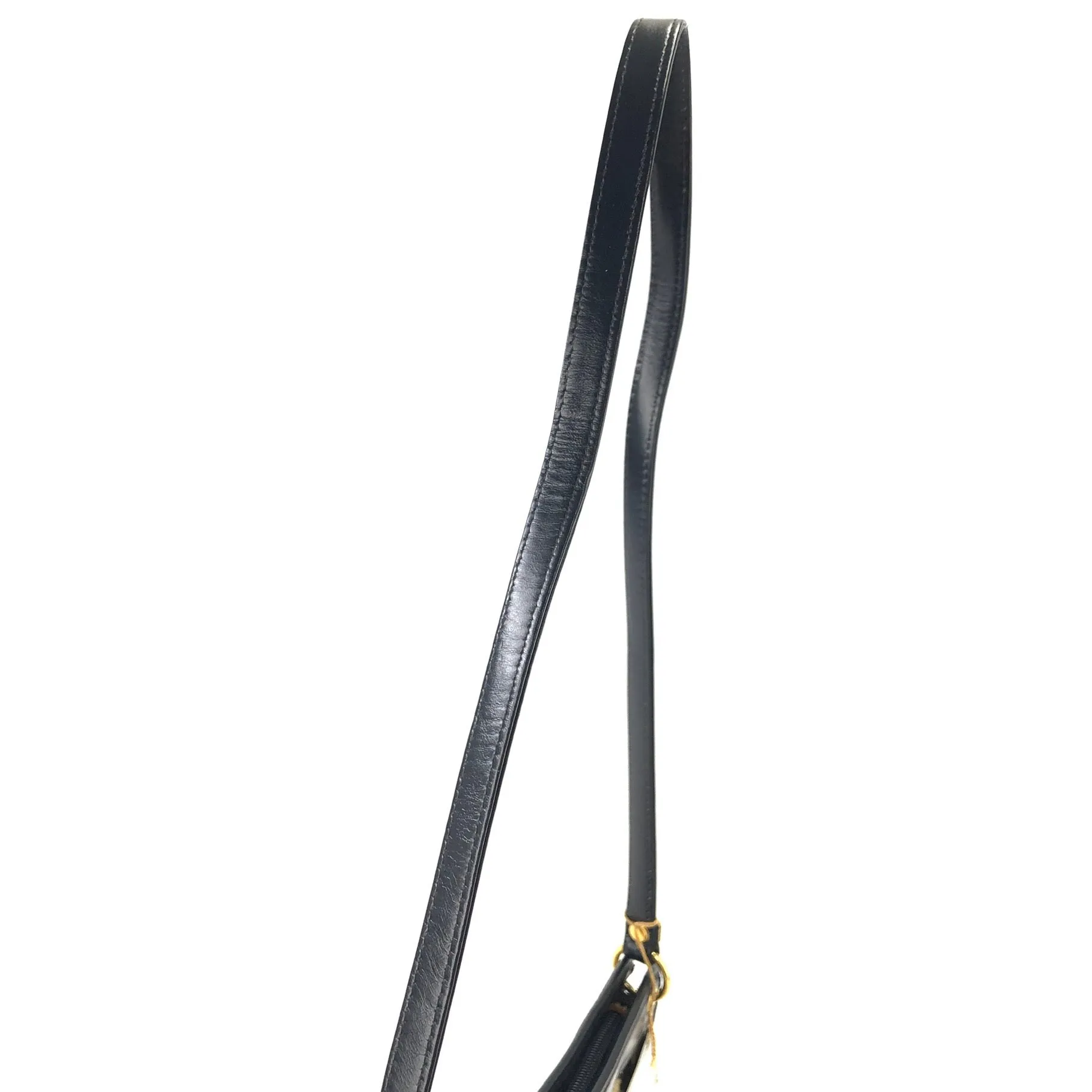 Christian Dior Trotter Logo Jacquard Leather Shoulder bag Navy Vintage i2dwx3