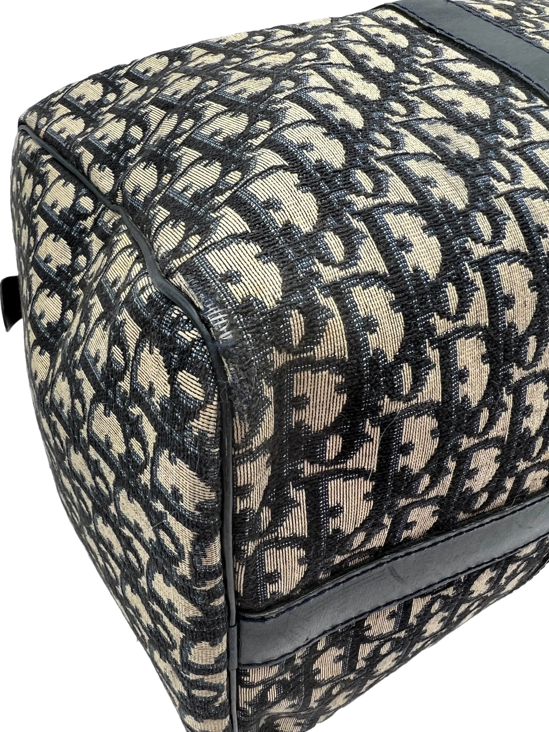 Christian Dior Vintage Blue Navy Trotter Duffle
