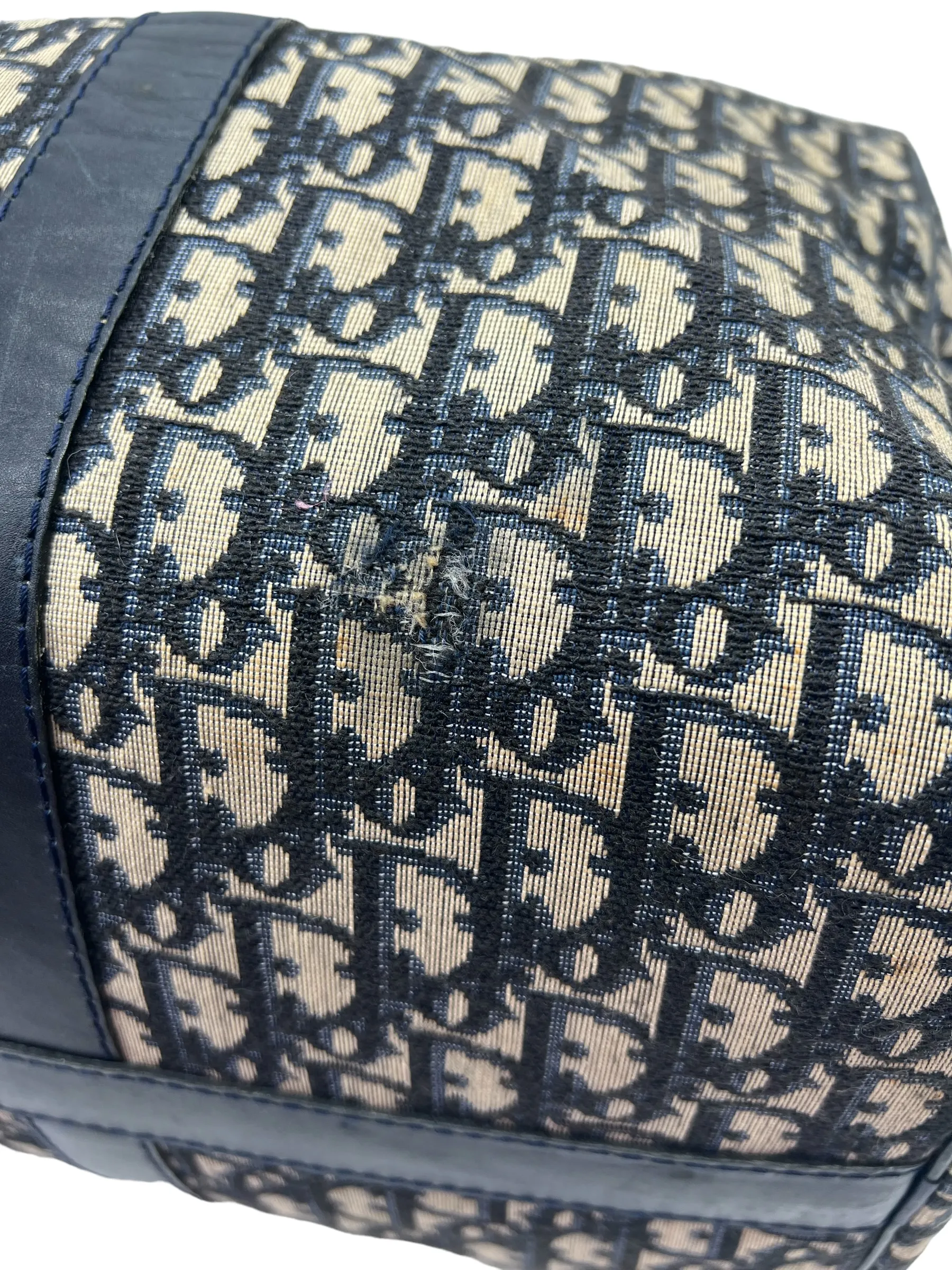 Christian Dior Vintage Blue Navy Trotter Duffle