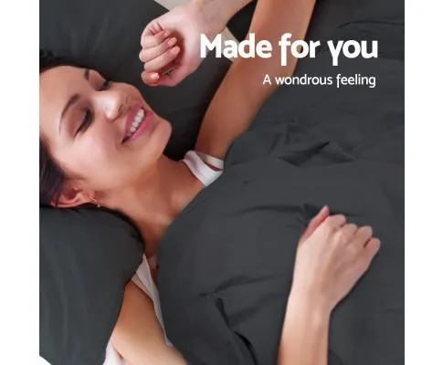 Classic Quilt Cover Set - Black