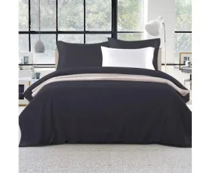 Classic Quilt Cover Set - Black