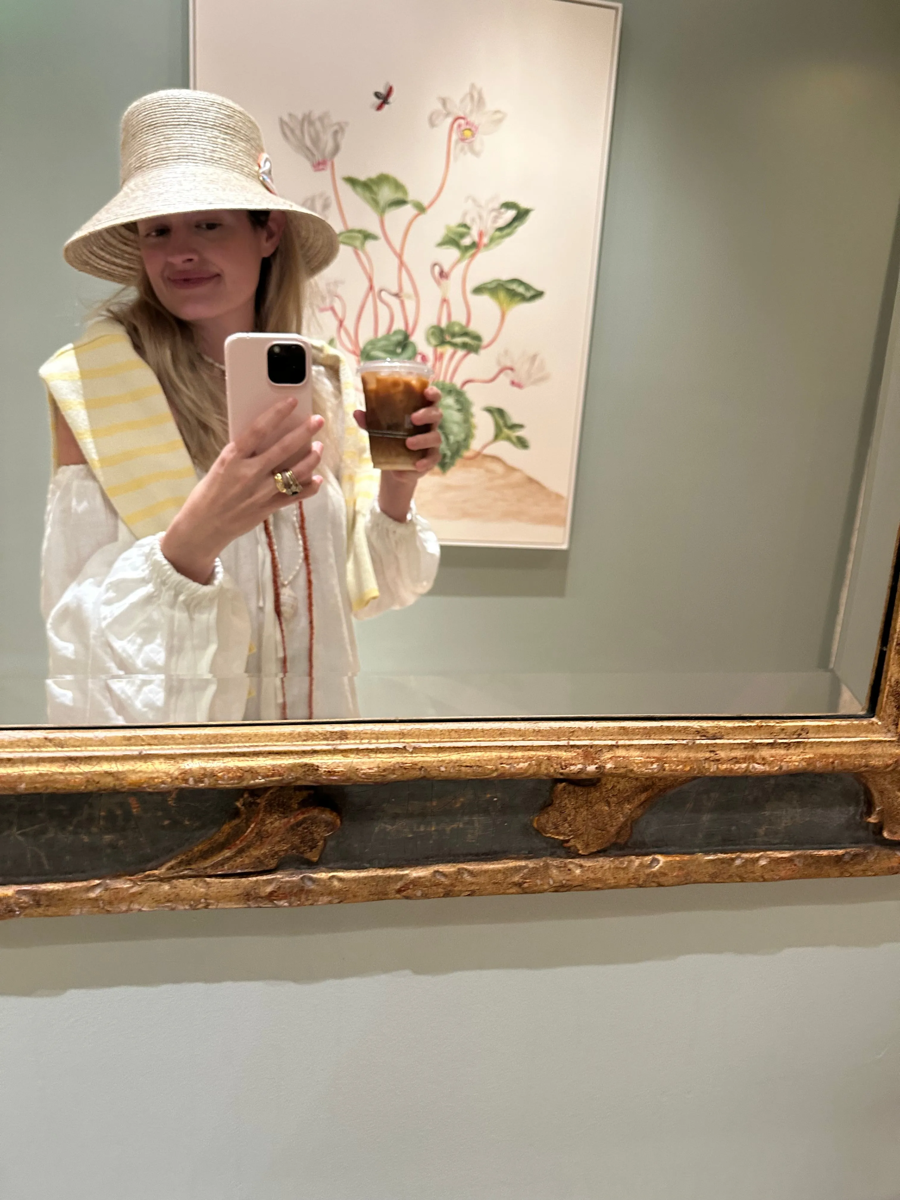 Clematis Bucket Hat - Wide & Short Light Pink Grosgrain Ribbon