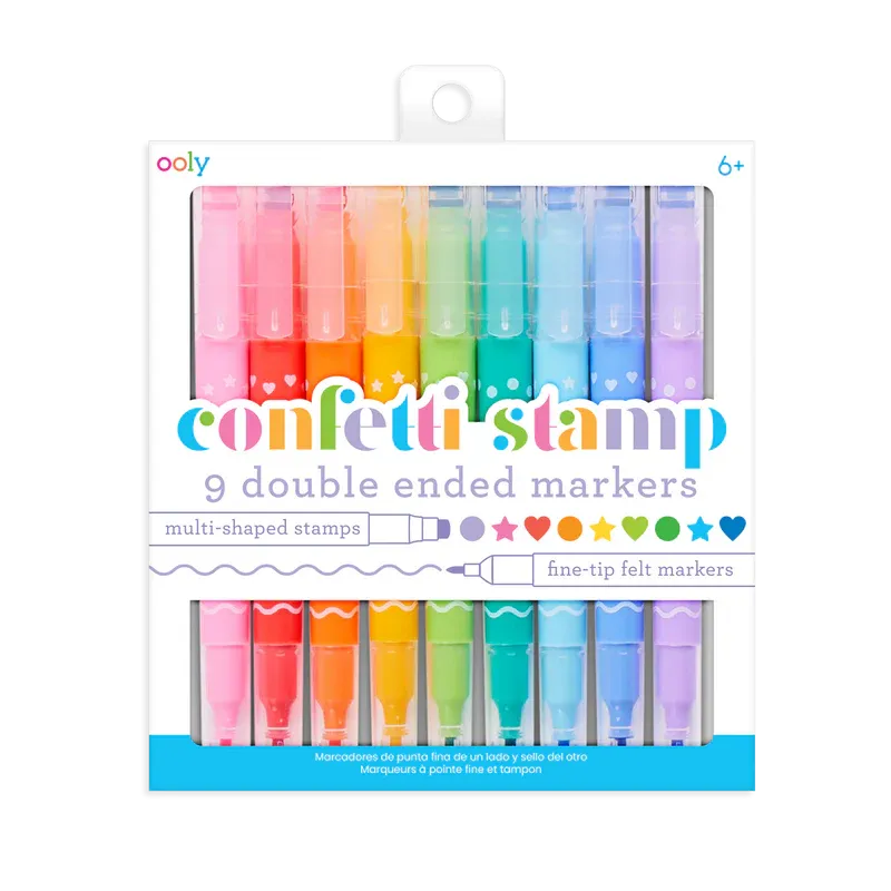 Confetti Stamp Double Ended Stamp Markers - Set of 9