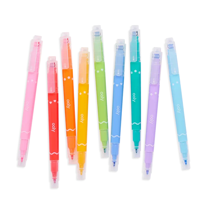 Confetti Stamp Double Ended Stamp Markers - Set of 9
